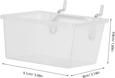 6Pcs Angoily Transparent Pegboard Bins with Slanted Opening Thickened Peg Board Accessories for Tool Storage