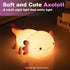 ZhuoZongDZ Axolotl Night Light for Kids, Touch Baby Silicone Lamp,Toddler Night Light for Bedroom,Cute Decor for Girls