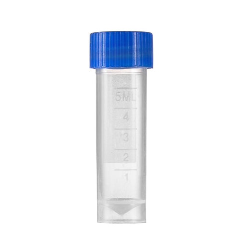 5ml Lab Plastic Frozen Test Tubes, 200PCS Self-Standing Cryo Vial with Screw Caps for Long Term Freezing