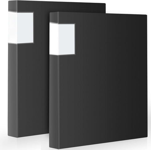 Small 5.5x8.5 Binder with Sleeves, 40-Pocket Displays, Acid-Free Archival Quality, 2 Pack Black