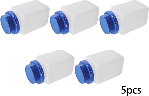 Othmro 5pcs 500ml/16.9oz Plastic Lab Chemical Reagent Bottles, Square Wide Mouth Liquid/Solid Sample Storage with Blue