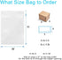 200 Count Resealable Plastic Bags, 2 Mil Thick Small Transparent Poly Bags for Jewelry, Pills, Beads, Screws