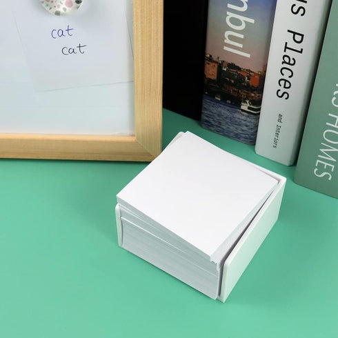 White Blank Notes Cube, 3x3 Inch Office Paper Memo Sheets, Non-sticky Memo Pad for Home, Office, Writing Supplies