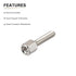 4#-40x5x12mm Brass Hex Standoff - 100 Pack - Male to Female Spacer Screw Nuts for Electronic Machines