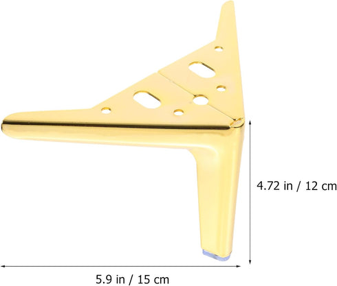 4pcs Titanium Finish Metal Furniture Support Feet Sofa Legs Steel Cabinet Table Legs for Bedside Cabinet and Bathroom