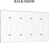 Boho Floral Bright 4 Gang Light Switch Cover: Quad Toggle Wall Plate Decorative Electrical Faceplate for Home