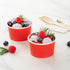 5-Ounce 50 Frozen Coppetta Dessert Cups, Disposable Ice Cream Cups - Lids Sold Separately, Sturdy, Red Paper Yogurt