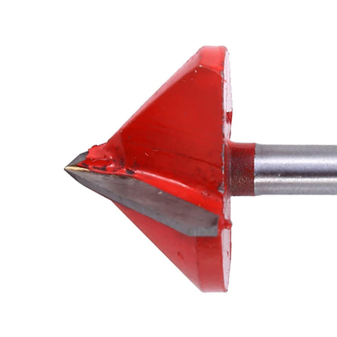 4 Piece 90 Degree V Groove Router Bits, 1/4 Inch Shank, Carbide Tipped for Woodworking Chamfer