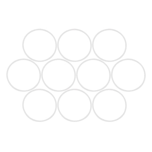 X AUTOHAUX Silicone O-Rings - Pack of 10, 43.6mm OD 40mm ID 1.8mm Width VMQ Seal Gasket for Pipe Repair, White