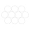 X AUTOHAUX Silicone O-Rings - Pack of 10, 43.6mm OD 40mm ID 1.8mm Width VMQ Seal Gasket for Pipe Repair, White