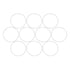 X AUTOHAUX Silicone O-Rings - Pack of 10, 43.6mm OD 40mm ID 1.8mm Width VMQ Seal Gasket for Pipe Repair, White