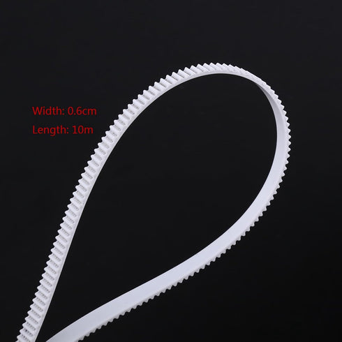 CYTGOUPER 6mm 3D Belt,10m GT2 Timing Belt Printer White Steel Core Belt Industrial Synchro Machine Timing Belt