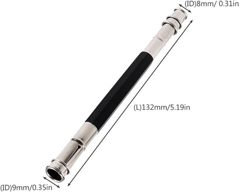 GTHER 5PCS Double Head Pencil Extender, Adjustable Lengthener with Aluminum Handle for Colored Pencils, Black