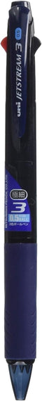 Uni Ballpoint Pen Jetstream 3 Color, Black, Red, Blue Ink, 0.5mm, Transparent Navy