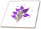 3dRose Purple Tulips in Artistic Ottoman Turkish Style 8 Inch Ceramic Tile