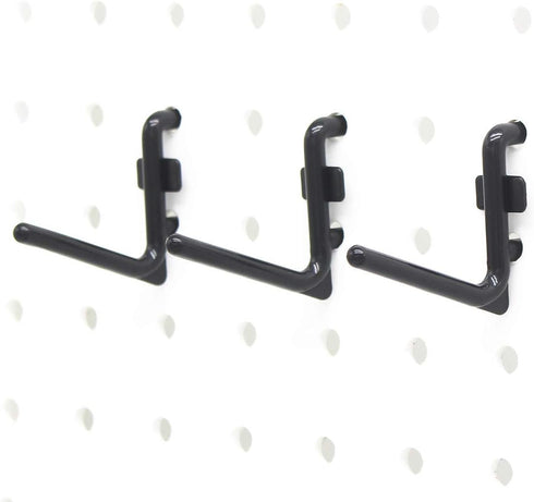 1.5 inch L Style Pegboard Hooks Kit, 200 pk Assortment Tool Organizer, Black Peg Hooks Accessories (200 PK)