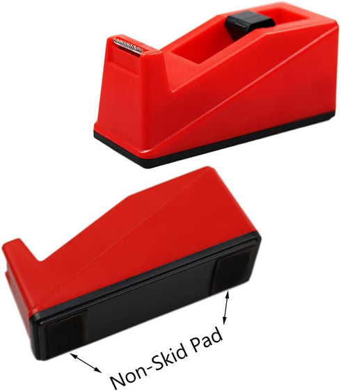 Classic Desktop Tape Dispenser, 1" Core, Non-Skid Base, with 1 Premium Roll Invisible Clear Tape for Office