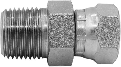 (2-PACK) 1404-06-04 Hydraulic Hose Adapter Fitting 3/8" Male to 1/4" Female Swivel
