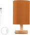 Dalzium Bedroom Lamp Burnt Orange Bedside Table Lamp with USB Port Desk Light