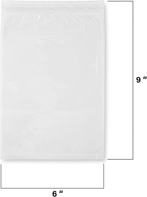 MT Products Clear Plastic Envelope Pouch 6" x 9" - Disposable Blank Packing List for Shipping, Pack of 50