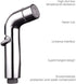 FINLIX Set Bidet Sprayer for Toilet Chrome Dual Function Cloth Diaper Washer Wall Mounted Hand Held Bidet Spray Kit