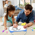 Small Dry Erase White Board, 11.5x8" with 5pcs Dry Erase Markers, Double Sided Lapboard for Kids (Blue)