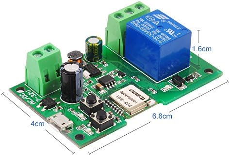 1 Channel WiFi Momentary Inching Relay Self-Lock Switch Module, DIY WiFi Garage Door Opener