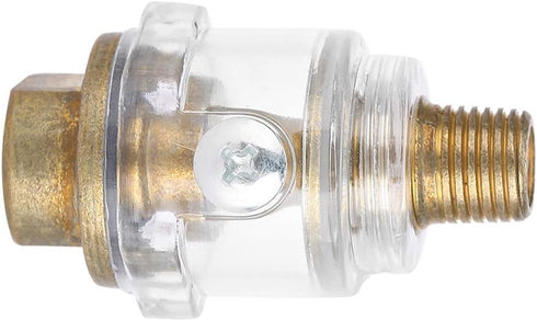 Oiler Lubricator, 1/4" BSP Mini In Line Air Tool Oil Lubricator for Pneumatic Tool Air Compressor Pipe