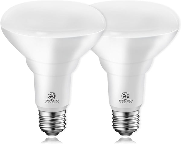 Energetic BR30 LED Recessed Light Bulb, 9W=75W, 5000K Daylight, 900LM, Dimmable, 2-Pack, UL Listed, CRI80+