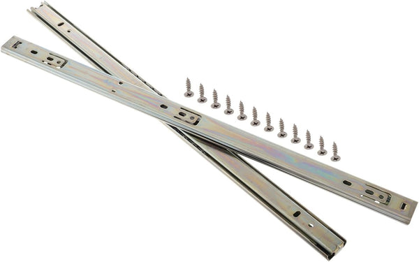 WOONEKY 2PCS Heavy Duty Wide Two-Section Ball Bearing Keyboard Slide Rails Cabinet