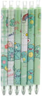 Tangseajiao 4 Pcs Green Cute Mechanical Pencil Set, Cartoon Refills Stationary Back to