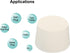 MECCANIXITY Rubber Tapered Plug 43mm to 50mm Solid Test Tubes Bungs Stopper White for Lab Home, 4 Pieces