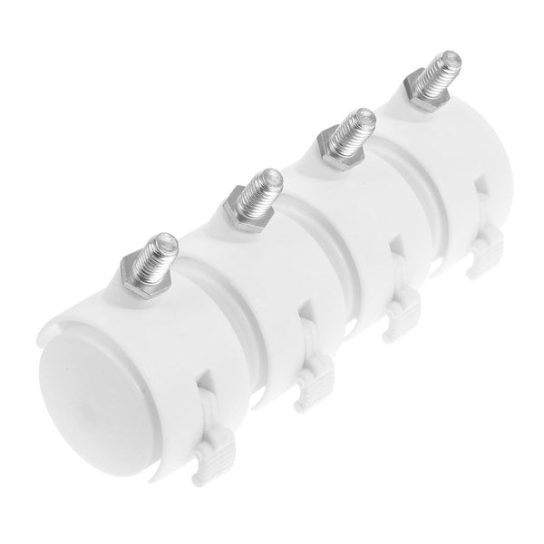 HOODANCOS 4pcs 1.5-Inch White Swivel Cart Wheels with Brake, 8X13Mm Threaded Stem Locking