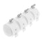 HOODANCOS 4pcs 1.5-Inch White Swivel Cart Wheels with Brake, 8X13Mm Threaded Stem Locking