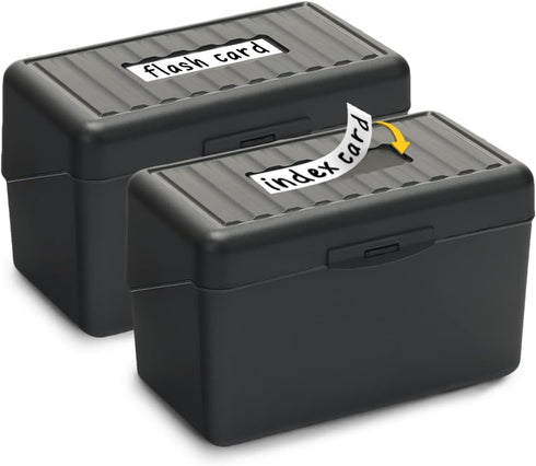 H4D Index Card Holder 3x5, Index Card Box Organizer Case, 3x5 Flash Note