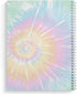 Gotcha Covered Notebooks Softcover Love To Tie Dye 8.5" x 11" Trendy Spiral Notebook/Journal, 120 Wide Ruled Pages, Durable Gloss Laminated Cover, White Wire-o Spiral. Made in the USA by Gotcha Covered Notebooks