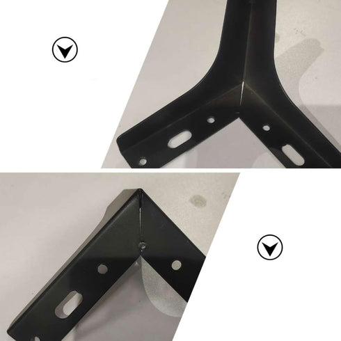 10cm Luxshiny Matte Black Metal Furniture Support Feet Sofa Leg Cabinet Leg for Tv Stand and Bathroom Cabinet