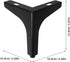IMUSINICE 13cm 2pcs Metal Furniture Triangle Legs Black Metal Sofa Replacement Feet for Coffee Table Tv Stand Bedside