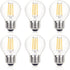 LED Edison Light Bulbs, 4W G45 Non-Dimmable, 2700K Warm White, 40W Equivalent for Tiffany Lamp, Pendant Light, 6 Packs