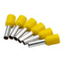 XHF 1000 PCS AWG 16/1.5mm² Wire Ferrules - Insulated Copper Crimp Connectors, Crimp Pin Cord End Terminals Yellow