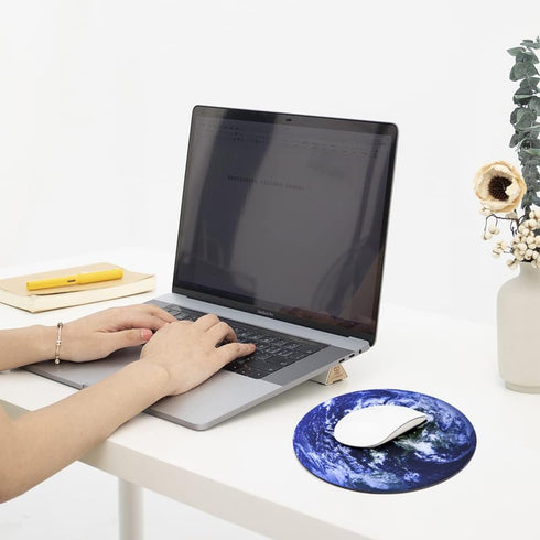 JIAMI HOME 3 Pack 7.9" Fun Planetary Mouse Pads Earth Moon Mars Cute MouseMat for Home Office Work Desk Computer Laptop