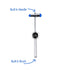 EMI Buck Neurological Reflex Testing Medical Hammer - Comes with Needle and Brush (Royal)