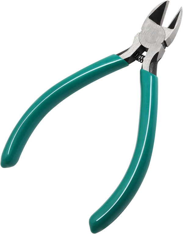 iexcell 4.5" Side Cutter Diagonal Wire Cutting Pliers, Green, Chrome-Vanadium Steel Repair Tool