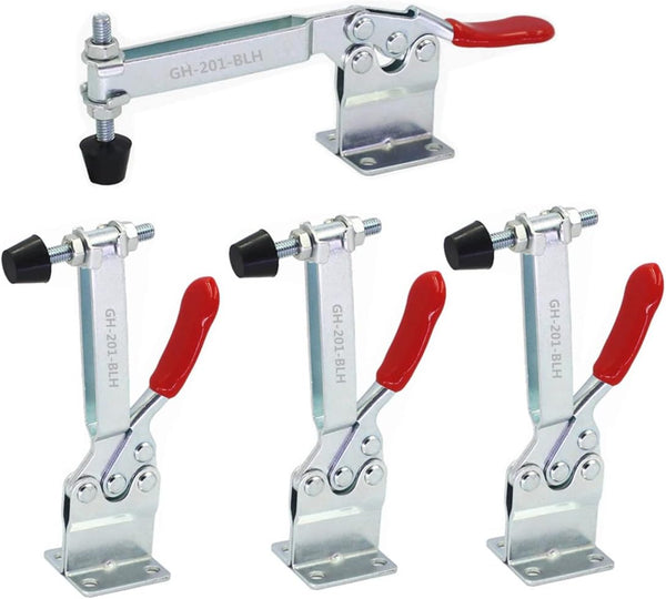 4Pcs Toggle Clamps, Longer and Heightened GH-201-BLH Toggle Clamp