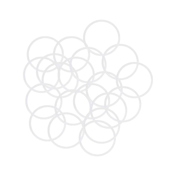 uxcell Silicone O-Rings, 27mm OD 24mm ID 1.5mm Width VMQ Seal Gasket, White, Pack of 20