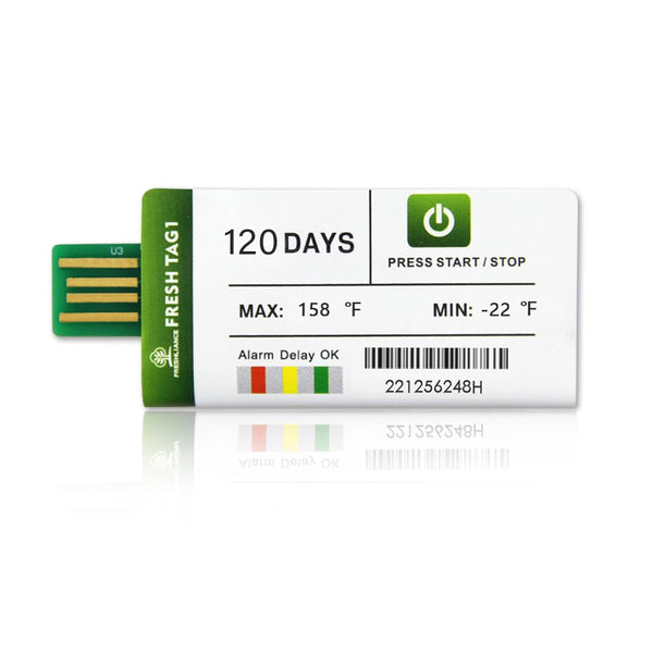 Freshliance USB Temperature Data Logger Recorder, High Accuracy, 120 Days Single Use Cold Chain Fresh Tag