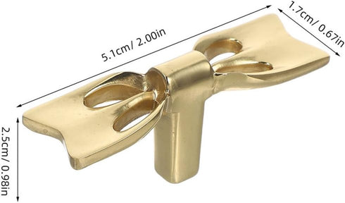 2sets Uonlytech Retro Brass Bow Drawer Pulls for Cabinets and Dressers Unique Bowknot Design Handles for Wardrobe