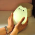 7-Color Cat Night Light, USB Rechargeable Silicone Cute Night Light for Kids Baby Children, Changing LED Cat Lamp