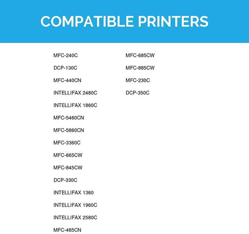 LD Products Compatible Ink Cartridge Replacement for Brother LC51BK (Black, 5-Pack) for DCP-130c, DCP-330c, DCP-350C,
