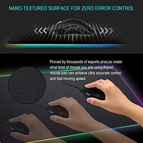 RGB Large Mousepad Led Mouse Pad, Big Mouse Mat with LED Lighting